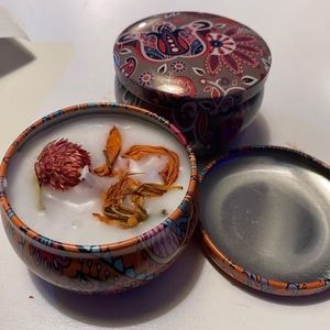 orange and lily candle (2 per order!)